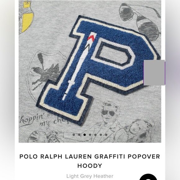 Polo Ralph Lauren 1967 XXL Grey Graffiti Scribble Uni Crewneck Pullover Hoodie - Picture 9 of 16